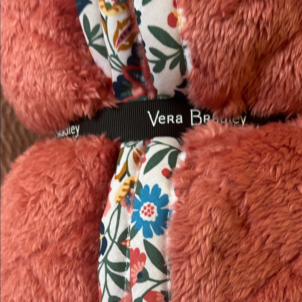 Vera Bradley Floral trim. Coral Throw Blanket - Picture 2 of 3